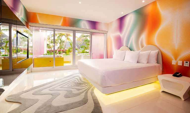 Plush Jacuzzi Ocean View Room at Temptation Cancun